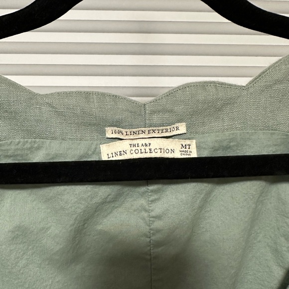 Abercrombie Premium Linen Scalloped Mini Dress - Picture 5 of 7